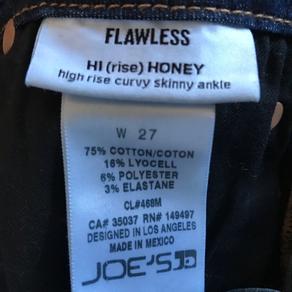 Joe’s Flawless High Rise Honey Curvy Skinny Jeans - Picture 4 of 4